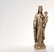 Grabfigur Maria Mutter Jesu: Madonna Skulptur aus Bronze
