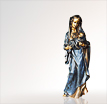 Grabfigur Maria Madonna die Behutsame: Madonnen aus Bronze