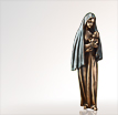 Madonna Skulpturen Muttergottes: Madonnafigur aus Bronze