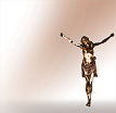 Jesus Figur Jesus Benedetto: Jesus aus Bronze