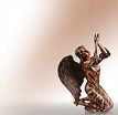 Engelfigur Dolce Angelo: Bronzefigur Engel