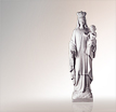 Madonna Figur Mutter Jesu Christi: Mariaskulpturen aus Stein