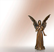 Grabengel Angelo Signora: Engel Grabfigur aus Bronze