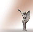 Engel Bronzefigur Angelo Balerino: Engel Skulptur aus Bronze