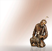 Christusfigur Jesus der Hirte: Jesus Bronzefiguren - Christus Bronzefiguren