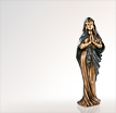 Madonnenfiguren Maria die Preisende: Moderne Madonnenfiguren aus Bronze