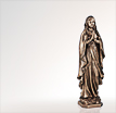 Maria Bronzefiguren Madonna Lourdes: Madonna Grabfigur aus Bronze