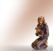 Jesus Figuren Guter Hirte Kniend: Christus Skulpturen aus Bronze