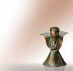 Engelskulpturen Angelo Collare: Stilvolle Engel Bronzefigur