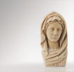 Mariaskulpturen Madonna Pietra: Stilvolle Madonna Steinfigur - Maria Statue